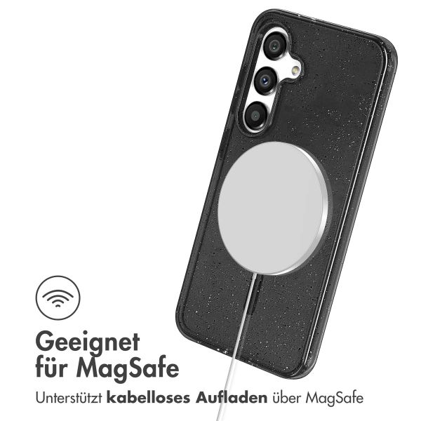 imoshion Sparkle Back Cover mit MagSafe für das Samsung Galaxy S24 - Glitzer Schwarz