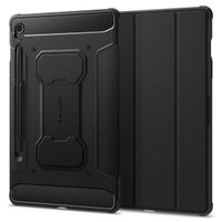 Spigen Rugged Armor Pro Klapphülle für das Samsung Galaxy Tab S10 Lite / S10 FE / S9 FE - Schwarz