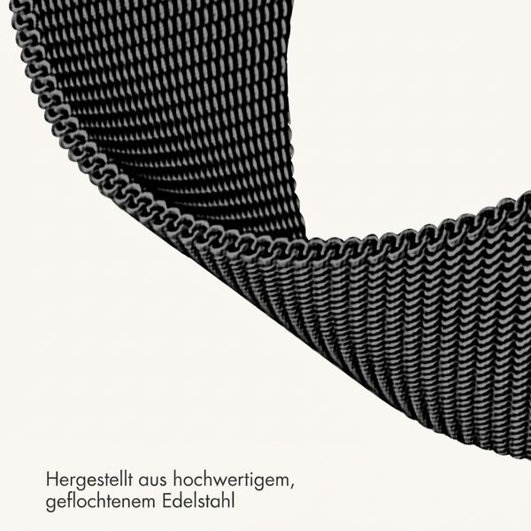 imoshion Mailändische Magnetarmband für Samsung Galaxy Watch 9 (40/44mm) / Watch 8 (40/44mm) / Classic (46mm) - Schwarz