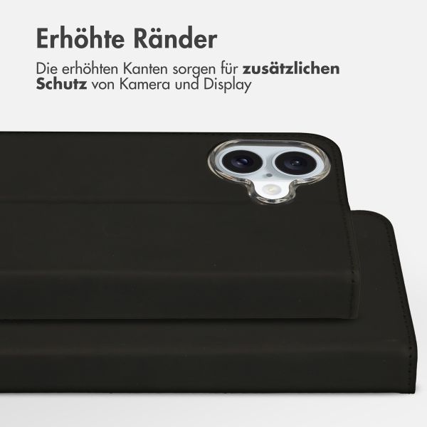 Accezz Wallet TPU Klapphülle Apple iPhone 16 Plus - Schwarz