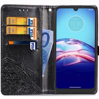 Mandala Klapphülle Motorola Moto E6s - Schwarz