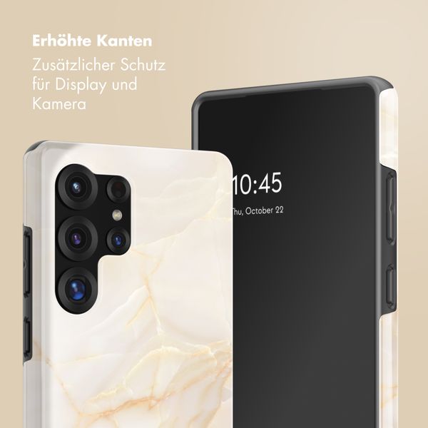 Selencia Vivid Rückabdeckung mit MagSafe Samsung Galaxy S25 Ultra - Golden Beige Marble