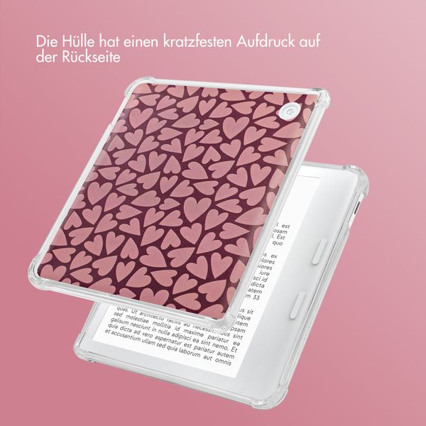 imoshion Design Clear Backcover Kobo Libra Colour - Hearty Blush