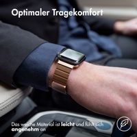 imoshion Magnetlederarmband für Apple Watch Series 1 - 11 / SE / Ultra (44/45/46/49 mm) - Braun