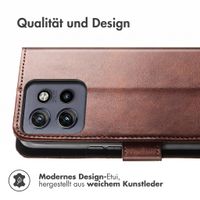 imoshion Luxuriöse Klapphülle Motorola Thinkphone 25 / Motorola Edge 50 Neo - Dunkelbraun