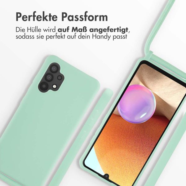 imoshion Silikonhülle mit Band für das Samsung Galaxy A32 (4G) - Mintgrün