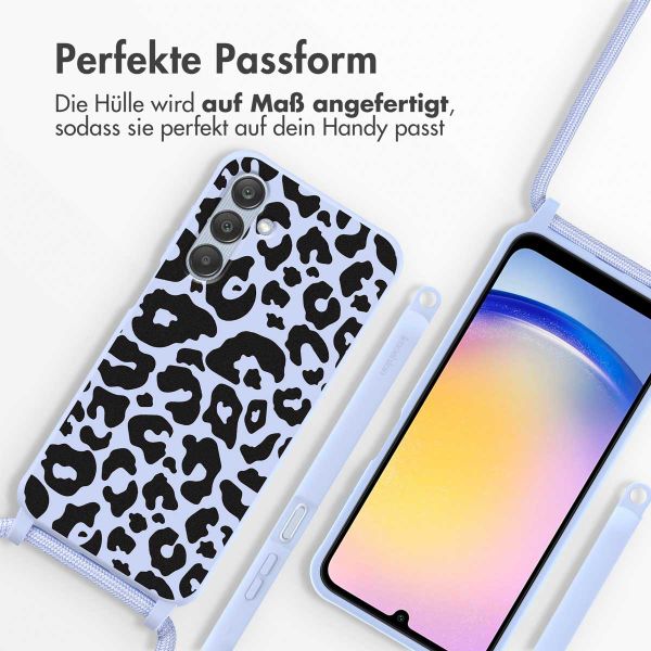 imoshion SilikonHülle design mit Band Samsung Galaxy A25 (5G) - Animal Lila