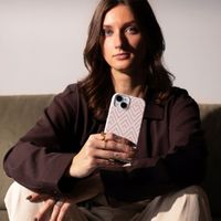 Selencia Vivid Rückabdeckung mit MagSafe Apple iPhone 15 - Beige Zigzag
