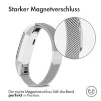 imoshion Mailändische Magnetarmband für das Fitbit Alta (HR) - Größe S - Silber