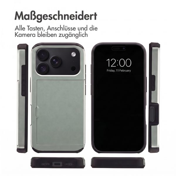 imoshion Backcover mit Kartenfach Apple iPhone 18 Pro / 17 Pro - Grün