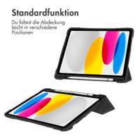 Accezz Rugged Trifold Klapphülle Apple iPad 11 (2025) 11 Zoll A16 / iPad 10 (2022) 10.9 Zoll - Schwarz