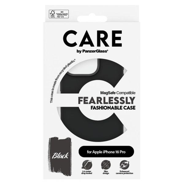 CARE by PanzerGlass Fashion Back Cover MagSafe Apple iPhone 16 Pro - Schwarz