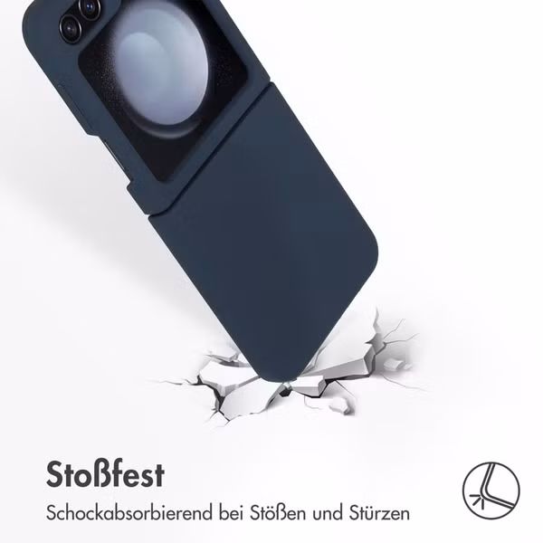 Accezz Liquid Silikoncase Samsung Galaxy Z Flip 5 - Dunkelblau
