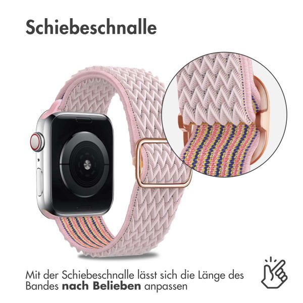 imoshion Elastische Nylonarmband für das Apple Watch Series 1 bis 9 / SE (38/40/41 mm) | Series 10 (42 mm) - Rosa