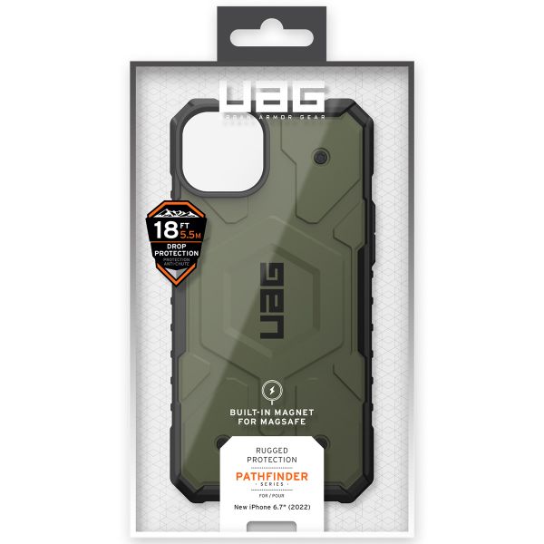 UAG Pathfinder Case MagSafe für das iPhone 14 Plus - Olive