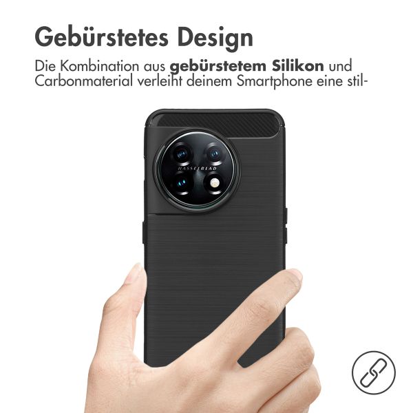 imoshion Brushed Back Cover für das OnePlus 11 - Schwarz