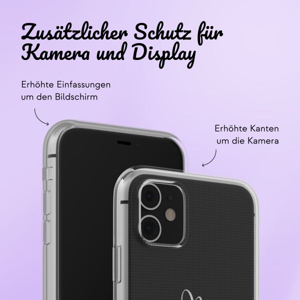 Personalisierte Hülle mit elegantem Herz iPhone SE (2022 / 2020) / 8 / 7 - Transparent