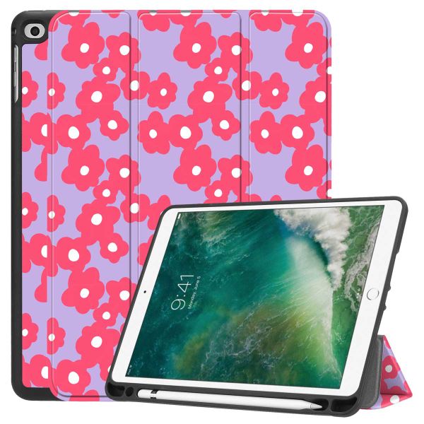 imoshion Design Trifold Klaphülle Apple iPad 6 (2018) 9.7 Zoll / iPad 5 (2017) 9.7 Zoll / Air 2 (2014)/Air 1 (2013) - Dusty Rose Blossom