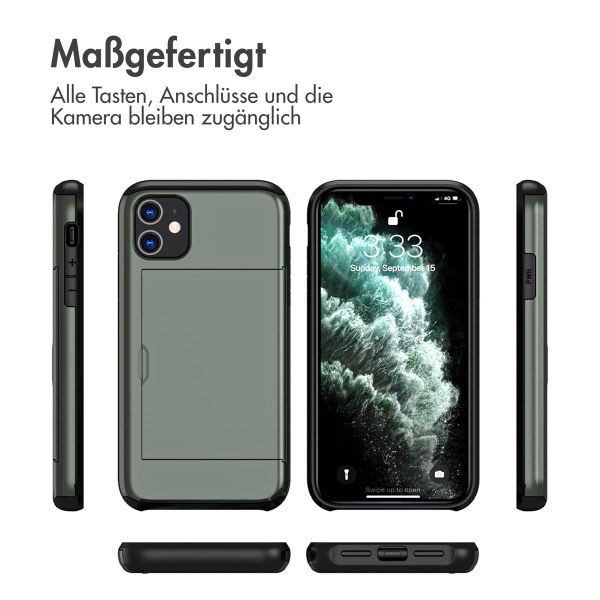 imoshion Backcover mit Kartenfach Apple iPhone 11 - Dunkelgrün