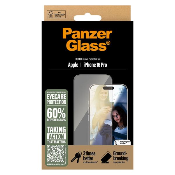 PanzerGlass Ultra Wide Fit EyeScreen Protector mit Applikator für das iPhone 16 Pro