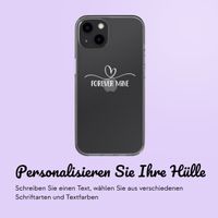 Personalisierte Hülle mit elegantem Herz iPhone 12 (Pro) - Transparent