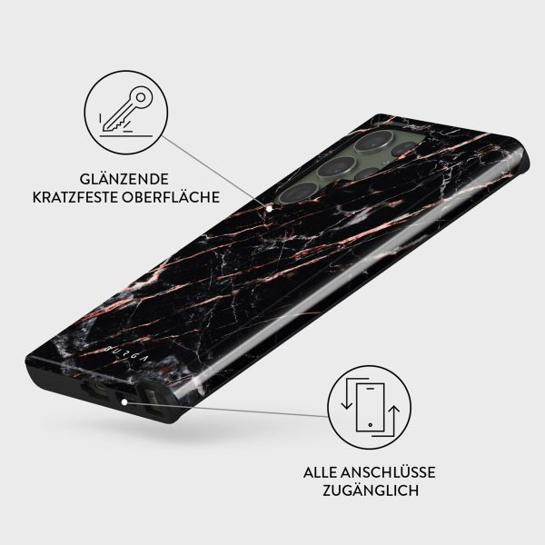 Burga Tough Back Cover für das Samsung Galaxy S23 Ultra - Rose Gold Marble