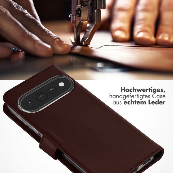 Selencia Echtleder Klapphülle Google Pixel 11 / 11 Pro - Dunkelbraun