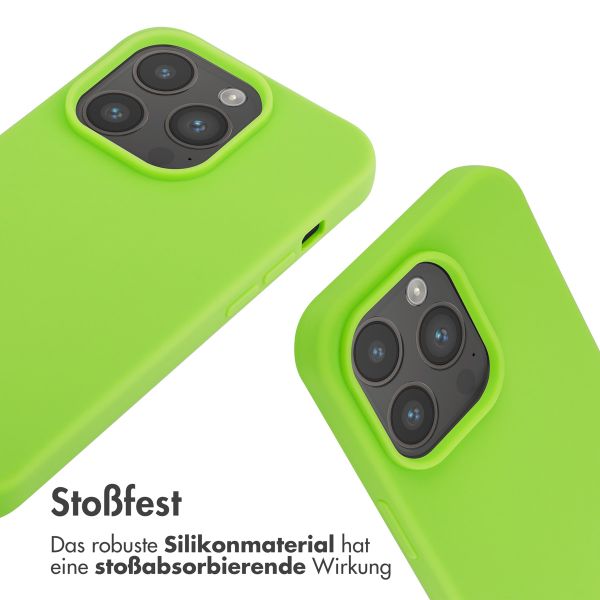 imoshion Silikonhülle mit Band für das iPhone 14 Pro - Grün fluoreszierend