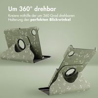 imoshion 360° drehbare Design Klapphülle für das Samsung Galaxy Tab A9 8.7 Zoll - Green Flowers