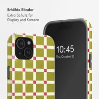 Selencia Vivid Back Cover Apple iPhone 15 - Check This Olive