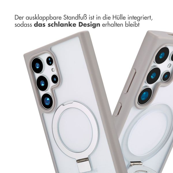 Accezz Ring Stand Backcover mit MagSafe Samsung Galaxy S24 Ultra - Grau