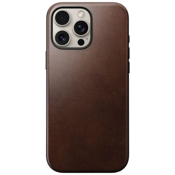 Nomad Modern Horween Leather Case für das iPhone 16 Pro Max - Rustic Brown