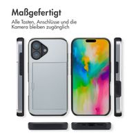 imoshion Backcover mit Kartenfach Apple iPhone 16 - Grau