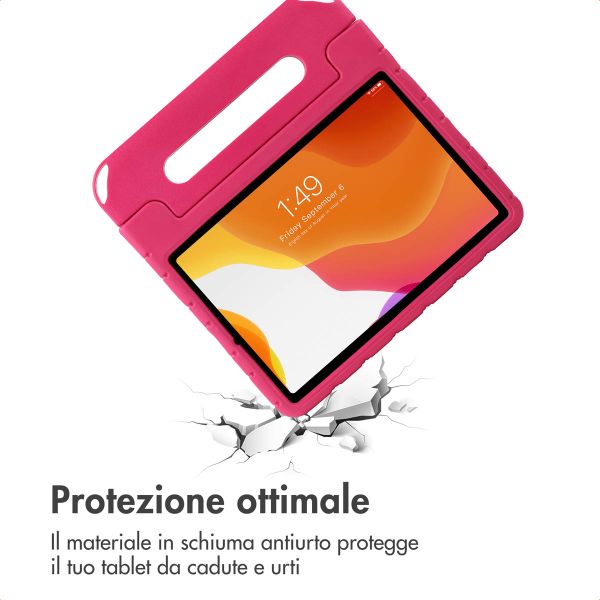 imoshion Kindersichere Schutzhülle mit abnehmbaren Ansteckern Samsung Galaxy Tab A11 Plus / A9 Plus - Rosa