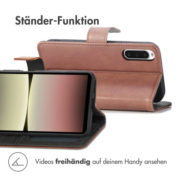 imoshion Luxuriöse Klapphülle Sony Xperia 10 V - Braun