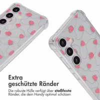 imoshion Design Hülle mit Band Samsung Galaxy S24 - Dusty Rose Connected Hearts