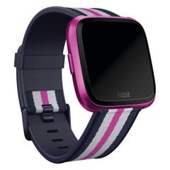 Fitbit Woven Armband für  Fitbit Versa / Versa 2 / Versa Lite - Größe S - Navy / Mulberry
