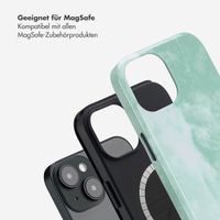 Selencia Vivid Tough Back Cover MagSafe für das iPhone 14 - Marble Grayed Jade