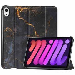imoshion Design Trifold Klaphülle Apple iPad Mini 7 (2024) / iPad Mini 6 (2021) - Black Marble