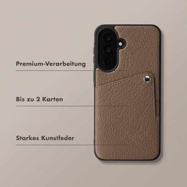 Selencia Riva Back Cover mit Kartenfach Samsung Galaxy A37 (5G) - Mocha Brown