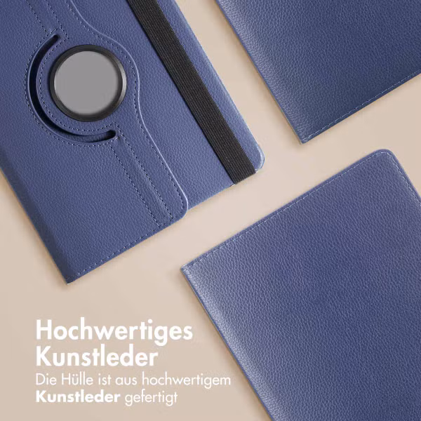 imoshion 360° drehbare Klapphülle Samsung Galaxy Tab S9 11.0 Zoll / Tab S10 FE / S9 FE 10.9 Zoll - Dunkelblau