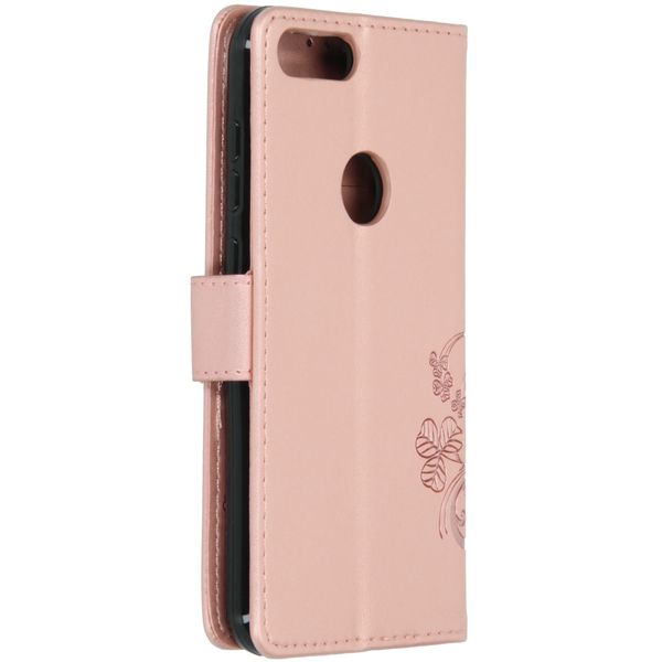 Kleeblumen Klapphülle Roségold Alcatel 1S (2019)
