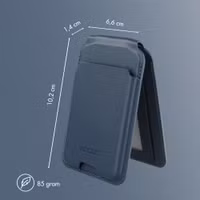 Accezz Magnetische Leder-Wallet mit Standfunktion - Geeignet für Apple Find My - Nightfall Blue