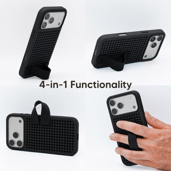 Callbuddy Hülle mit Strap Apple iPhone 17 Pro Max - Epic Black