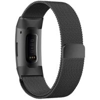 imoshion Milanese Watch Armband Fitbit Charge 3 / 4 - Schwarz