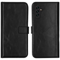 Selencia Echtleder Klapphülle Samsung Galaxy A13 (5G) / A04s - Schwarz