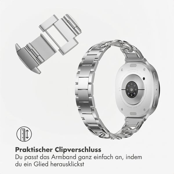 Selencia Chain Armband -   Universelle 18 mm Anschluss - Silber