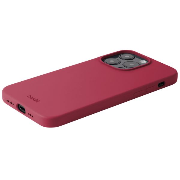 Holdit Silicone Case für das iPhone 15 Pro - Red Velvet