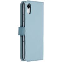 Selencia Echtleder Klapphülle iPhone Xr - Air Blue