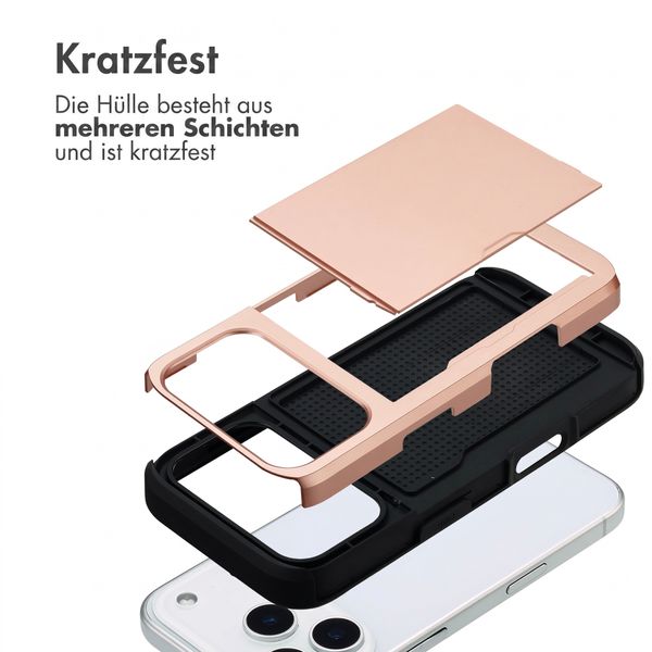 imoshion Backcover mit Kartenfach Apple iPhone 18 Pro / 17 Pro - Rose Gold